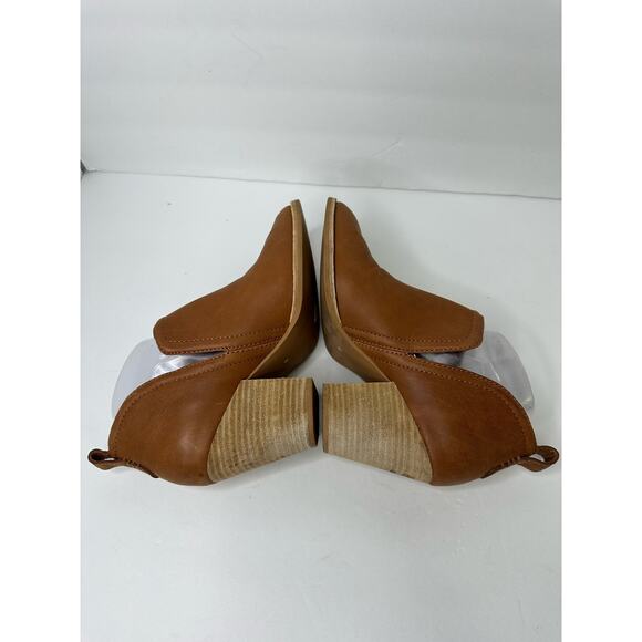 Jeffrey Campbell Womens size 8 Rosalee Tan Leather Bootie Western Stacked Block - Picture 8 of 14